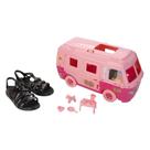 Sandália Barbie Motorhome Road Trip 23071 Preto Glitter
