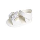 Sandalia Bebê Infantil Menina 0 a 9 Meses Confortavél Laço Glitter Perolas Luxo