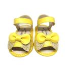 Sandalia Bebe Infantil Menina Laço Amarelo Manozinhos Baby Ref.S064