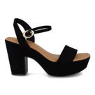 Sandália Bebecê Casual Salto Bloco - Feminino - Preto - 34