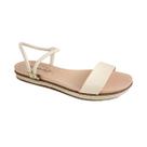 Sandália Beira Rio Casual Fechamento Elástico Feminina Creme Sandália Beira Rio Casual Fechamento Elástico Feminina Creme
