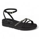 Sandália Beira Rio Feminina Flatform Strass Conforto Estilo