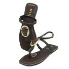 Sandalia Betta Marrom Miss Shoes Cor:MarromTamanho:37