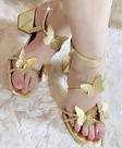 Sandália Borboletas com Salto de 5 cm - Confortável e Elegante
