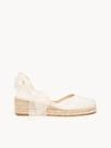 Sandália Cala Anabela 5 cm Cetim Branco Sandália Cala Anabela 5 cm Cetim Branco