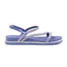 Sandalia Casual Feminina Confortável Com Strass