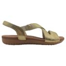 Sandália Casual Feminina Usaflex Metalizada Com Tiras Trançadas Dourada Fashion Uso Diário Trabalho