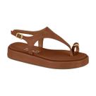 Sandália Casual Flatform Dedinho com Ajuste Fivela Feminino Vizzano Camel / Napa 37 Sandália Casual Flatform Dedinho com Ajuste Fivela Feminino Vizzano Camel / Napa 37