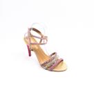 Sandália Chic Line Luxo Pitaya e Lilas 3 Tiras Com Strass Sandália Chic Line Luxo Pitaya e Lilas 3 Tiras Com Strass