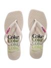 Sandália chinelo de dedo feminina coca cola cc4586
