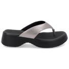Sandália Chinelo Fem Salto Plataforma Couro Usaflex AN060010