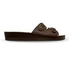 Sandália Chinelo Feminino Macio Ortopédico Leve Confortável Café