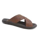 Sandália Chinelo Kildare Slide Em Couro Casual Confort Masculino Adulto 1311.5303