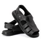 Sandália Chinelo Masculino Em Couro Solado Antiderrapante Ideal Para Idosos
