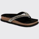 Sandália Conforto Feminina Pepete Slide Fitas Strass Beira Rio 8524.108.28993
