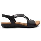 Sandália Conforto Leve Rasteira Couro Elástico R1804 - Usaflex Sandália Conforto Leve Rasteira Couro Elástico R1804 - Usaflex