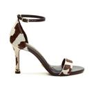 Sandália Couro Animal Print Cecconello 2874001-7