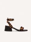 Sandália Couro Animal Print - Onça