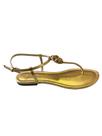 Sandalia couro mest. metalizado ouro capodarte