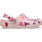 Sandália Crocs Classic Valentines Day Clog K Pink Milk/Hearts