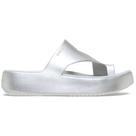 Sandália Crocs Getaway Metallic Platform Toe Loop SILVER Sandália Crocs Getaway Metallic Platform Toe Loop SILVER