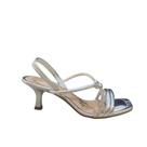 Sandália Dakota Db591 Salto 5cm Metalizada Elegante Prata