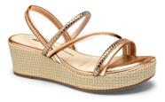 Sandália Dakota Feminina Salto Anabela Strass Conforto Y8321