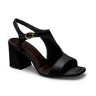 Sandália Dakota Salto Bloco em Couro - Feminino - Preto - 3