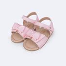 Sandália de Bebê Pampili Nana Laço e Pingente Coração Rosa Suspiro 122063 Sandália de Bebê Pampili Nana Laço e Pingente Coração Rosa Suspiro 122063