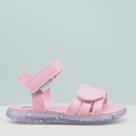 Sandália de Led Infantil Pampili Mini Coração Rosa 757.008