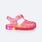 Sandália de Led Pampili Mini Valen Transparente Rosa 716.004