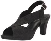 Sandália de salto alto Easy Street Christy Feminina Black Glitter 10N