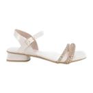 Sandália de Salto Bloco Infantil Menina Sua Cia Mini 9176.51971 Branco Verniz Sandália de Salto Bloco Infantil Menina Sua Cia Mini 9176.51971 Branco Verniz