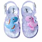 Sandália dinossauro colorido meninas led papete infantil juju shoes