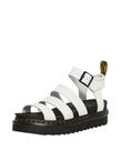 Sandália Dr. Martens Blaire Fisherman feminina de couro hidráulico branco