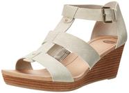 Sandália Dr. Scholl's Barton Wedge Platform Greige Snake 9,5 EUA