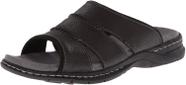 Sandália Dr. Scholl's Gordon para homens em couro preto tamanho 10US