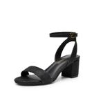Sandália DREAM PAIRS Carnival Preta com Glitter 6,5 EUA