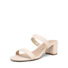 Sandália DREAM PAIRS com Duas Tiras e Salto Grosso 5 Apricot