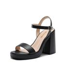 Sandália DREAM PAIRS GISELLE Salto Bloco 11 cm Plataforma Preta