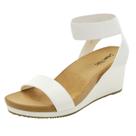 Sandália DREAM PAIRS NINI-5 Branca Anabela 7,5 cm Plataforma 2 cm