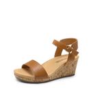 Sandália DREAM PAIRS NINI-8 Plataforma Anabela Camel Tamanho 36