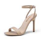 Sandália DREAM PAIRS Nude Aberta com Salto Alto 10 cm Tamanho 6.5 US