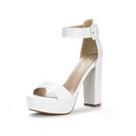 Sandália DREAM PAIRS Orinthia Branca Plataforma Salto 11,5 cm
