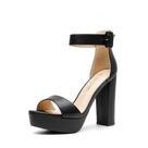 Sandália DREAM PAIRS Orinthia Plataforma Preta Tamanho 36