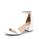 Sandália DREAM PAIRS Salto Grosso Baixo Branco Tamanho 38