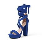 Sandália DREAM PAIRS SDHS2205W Azul Salto Plataforma 13 cm
