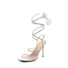 Sandália DREAM PAIRS SDHS2239W Prata com Tiras e Salto Alto de 10 cm