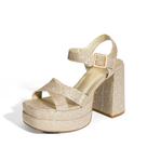 Sandália DREAM PAIRS SDHS2330W Plataforma Chunky com Salto Dourado Sandália DREAM PAIRS SDHS2330W Plataforma Chunky com Salto Dourado