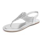 Sandália DREAM PAIRS SPPARKLY Prata com Tiras Elásticas e Dedão Sandália DREAM PAIRS SPPARKLY Prata com Tiras Elásticas e Dedão